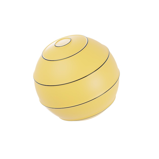 Ilustración 3D de la bola de Pilates