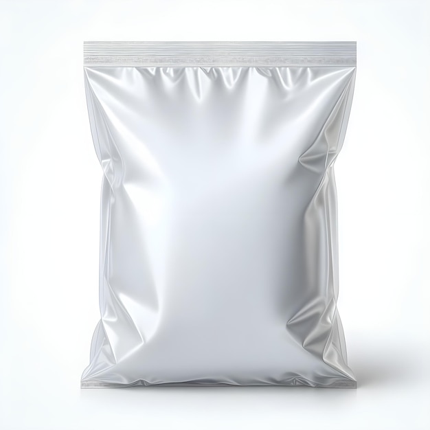Ilustración en 3D de la bolsa de bolsa de bolsa aislada de fondo blanco para la maqueta