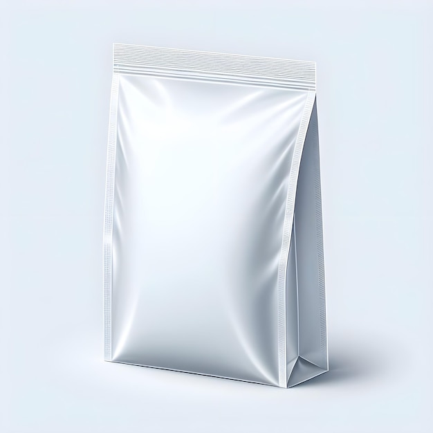Ilustración en 3D de la bolsa de bolsa de bolsa aislada de fondo blanco para la maqueta