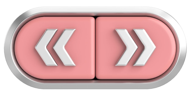 Ilustración 3D del botón siguiente y del botón anterior