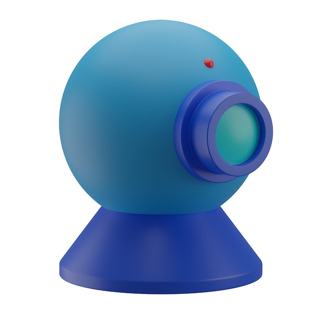 Ilustración en 3D de la cámara web