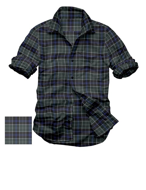 Ilustración en 3D de la camisa masculina de la temporada de otoño