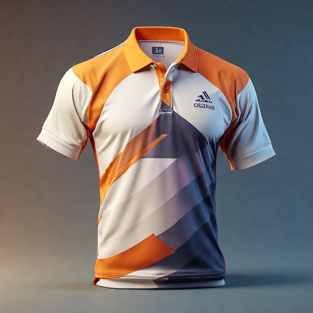 Ilustración en 3D de una camiseta de polo