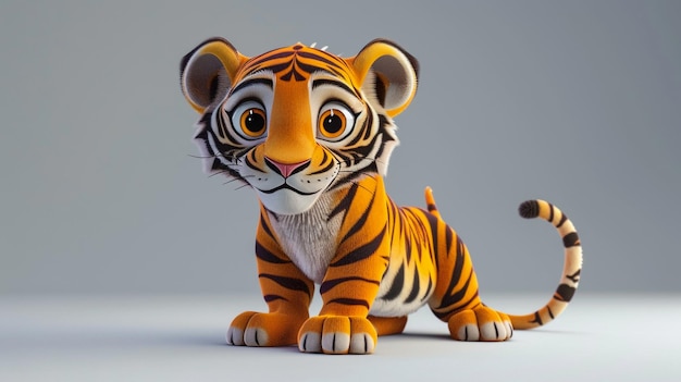 Ilustración en 3D de un cartón de tige