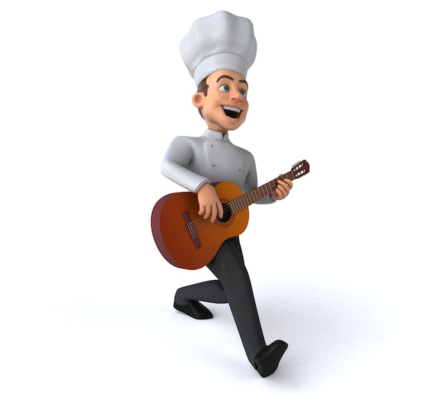 Ilustración 3D de chef divertido