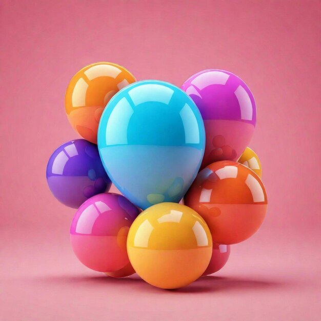 Foto ilustración 3d de colores