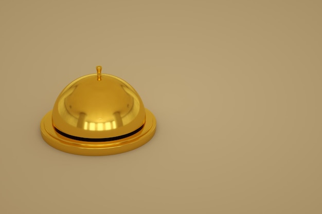 Ilustración 3D del concepto de hotel Golden Bell