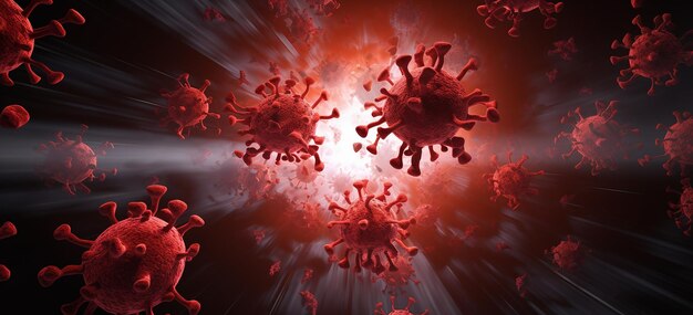 Foto ilustración 3d concepto de riesgo de pandemia de coronavirus peligroso