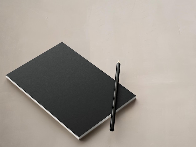 Ilustración 3D Cuaderno con bolígrafo aislado
