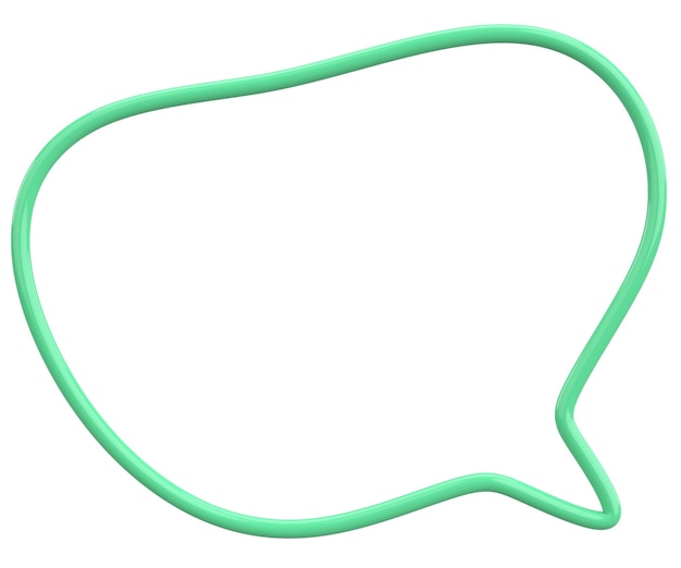 Ilustración 3D del cuadro de texto de la burbuja de voz