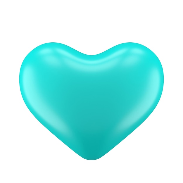 Ilustración 3D de la decoración de la tarjeta de San Valentín del corazón 3D