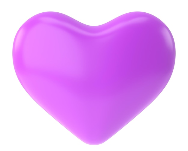 Ilustración 3D de la decoración de la tarjeta de San Valentín del corazón 3D
