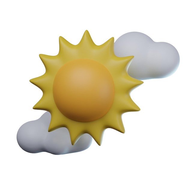 Ilustración en 3D de un día soleado