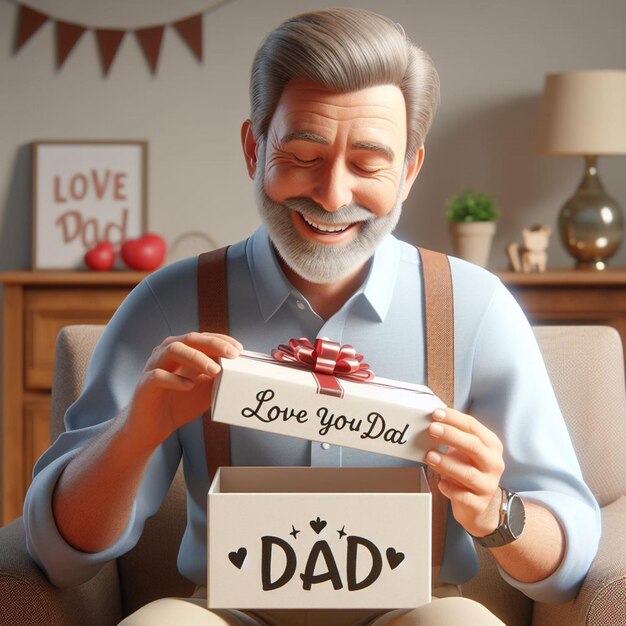 Foto esta ilustración 3d está diseñada para el feliz día del padre