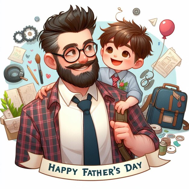 Foto esta ilustración 3d está diseñada para el feliz día del padre