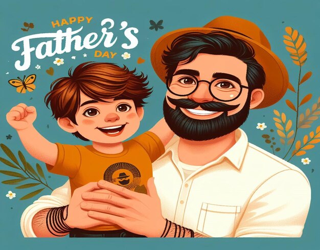 Foto esta ilustración 3d está diseñada para el feliz día del padre