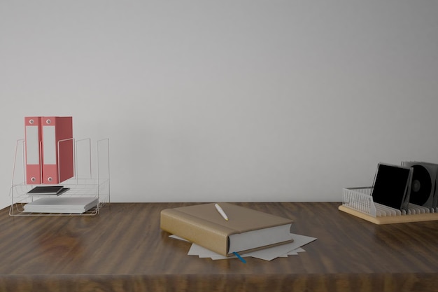 Ilustración 3D de diseño de interiores de habitación hermosa moderna