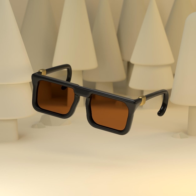 Ilustración 3D Diseño de vector de ilustración de gafas de sol