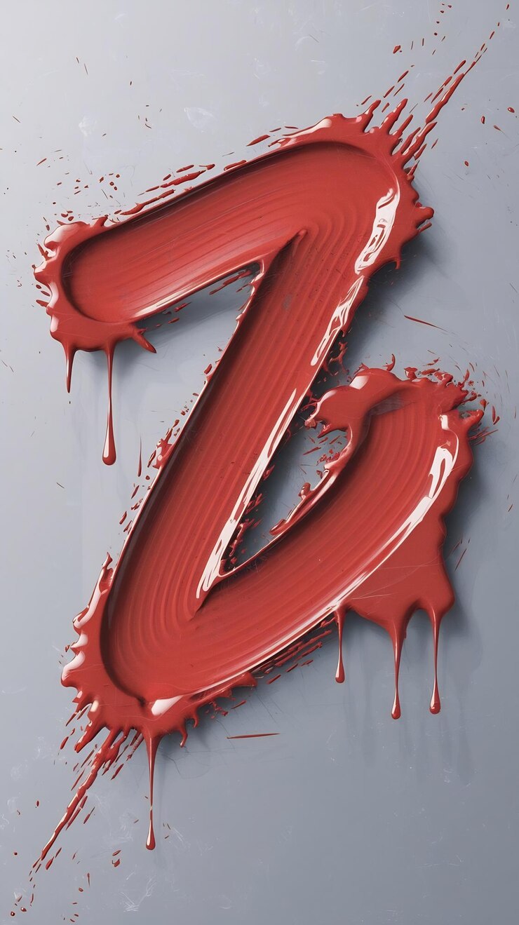 Foto ilustración 3d del elemento de diseño pnt en óleo o acrílico con pincel de color rojo