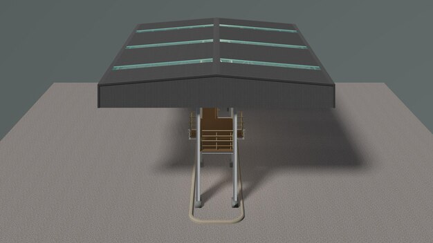Ilustración 3D de la escala de peso del camión