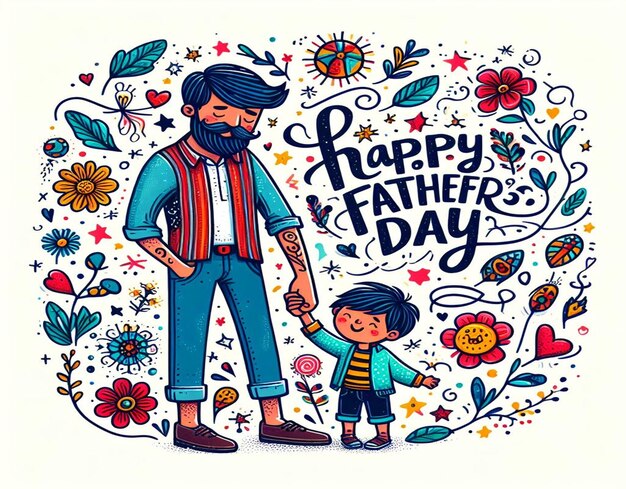 Esta ilustración 3D está diseñada para el Feliz Día del Padre