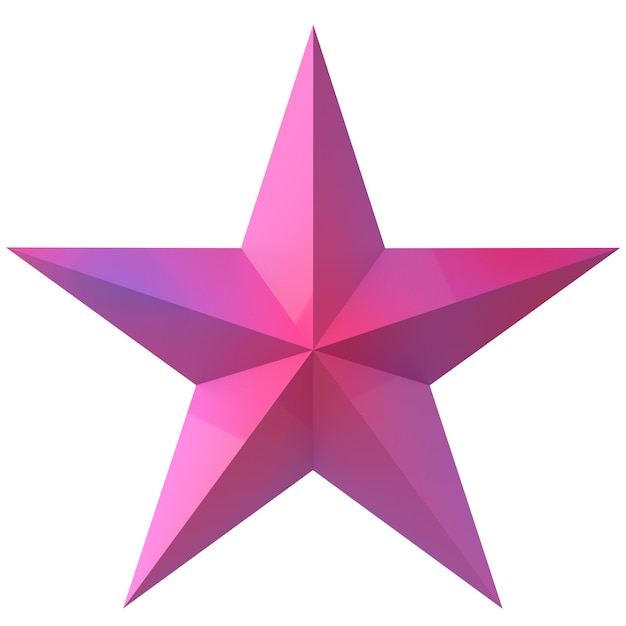 Ilustración 3D de estrella 3D