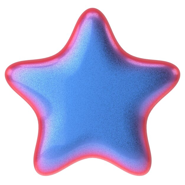 Ilustración 3D de estrella 3D