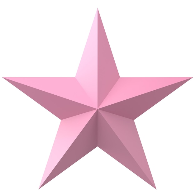 Ilustración 3D de estrella 3D