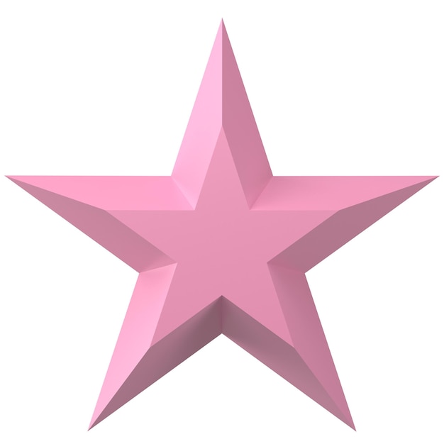 Ilustración 3D de estrella 3D