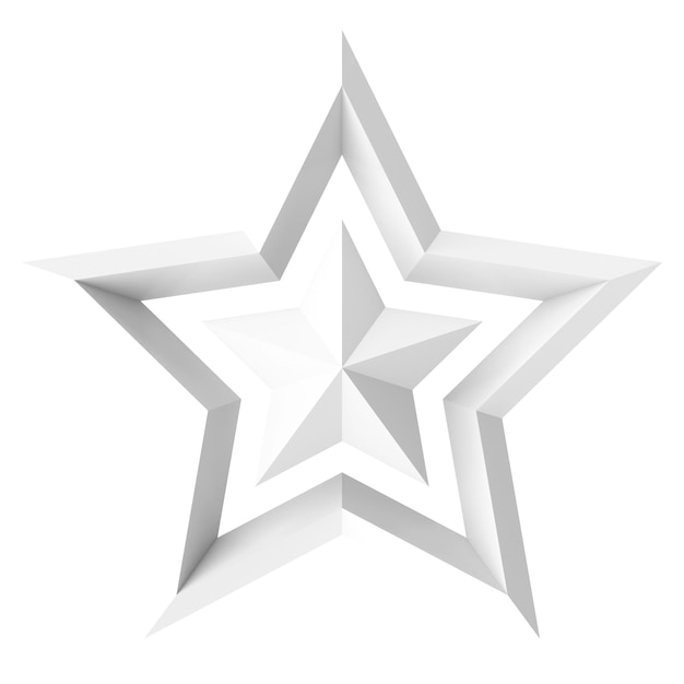 Ilustración 3D de estrella 3D