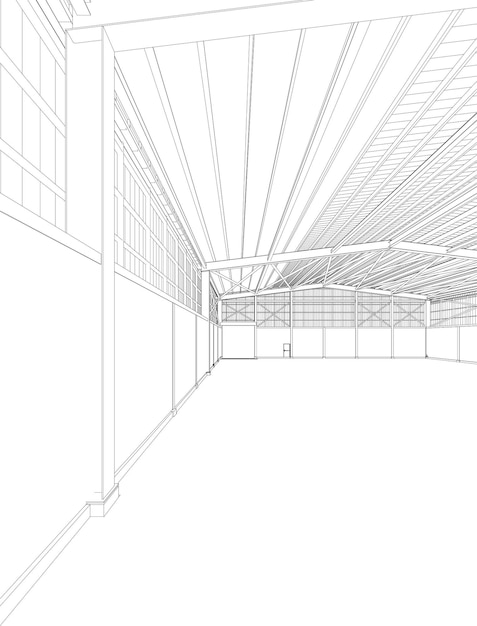 Ilustración en 3D de la estructura del edificio