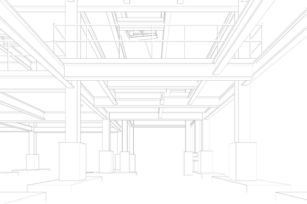 Ilustración en 3D de la estructura del edificio