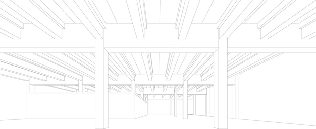 Ilustración 3D de la estructura del edificio