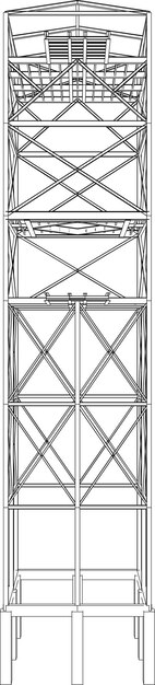 Ilustración 3D de la estructura del edificio