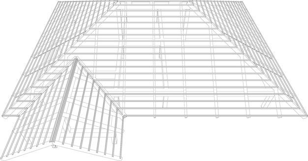 Ilustración 3D de la estructura del edificio