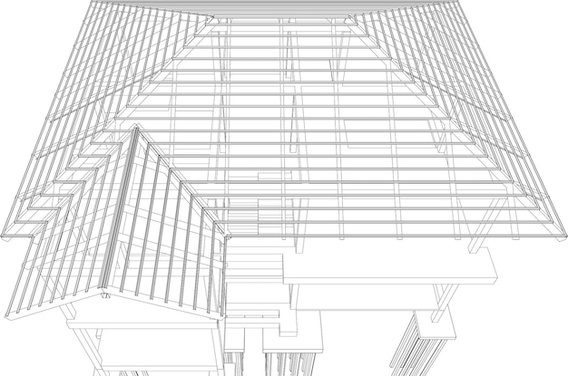 Ilustración 3D de la estructura del edificio