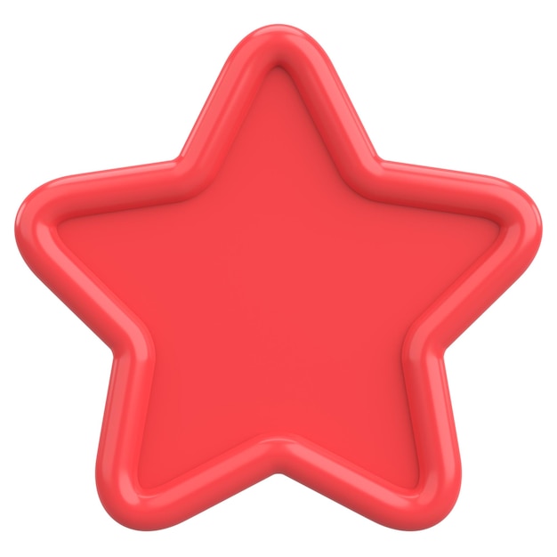 Ilustración en 3D de la etiqueta de precio en forma de estrella
