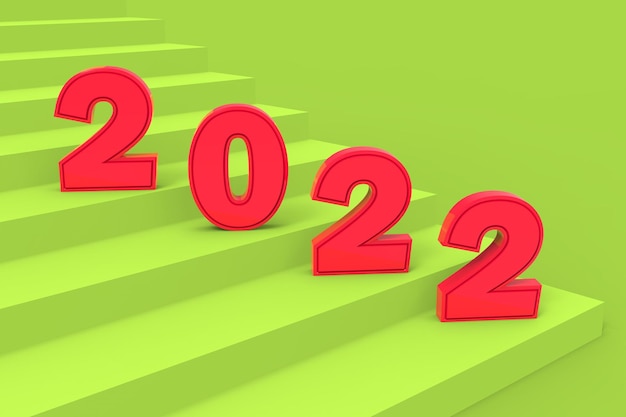 Ilustración 3D - Feliz año nuevo 2022