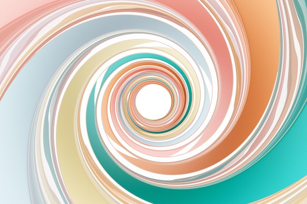 Ilustración 3D de un fondo abstracto colorido con círculos centelleantes e ilustración brillante hermoso fondo abstracto con efecto de giro