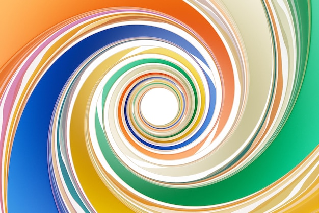 Ilustración 3D de un fondo abstracto colorido con círculos centelleantes e ilustración brillante hermoso fondo abstracto con efecto de giro