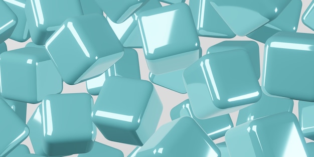 Ilustración 3d de fondo abstracto de cubo