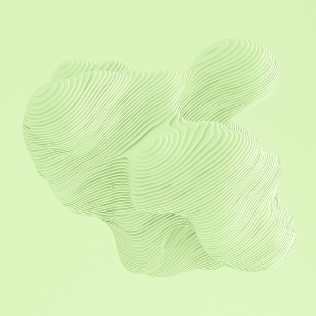 Ilustración 3d de fondo abstracto de luz verde