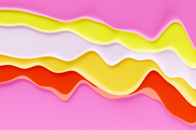 Ilustración 3D de un fondo clásico de gradiente abstracto púrpura con líneas Imprime de las ondas Textura gráfica moderna Patrón geométrico