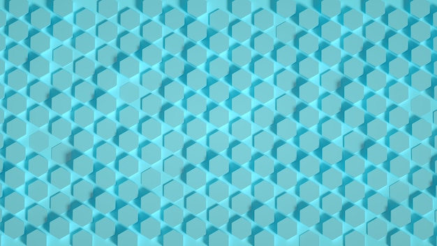 Ilustración 3d de fondo hexagonal de geometría