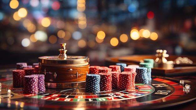 Ilustración 3D del fondo de los juegos de casino