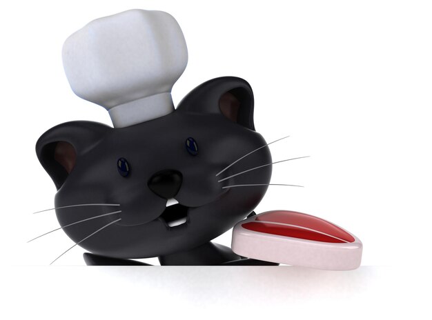 Ilustración 3D de gatos divertidos