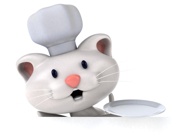Ilustración 3D de gatos divertidos