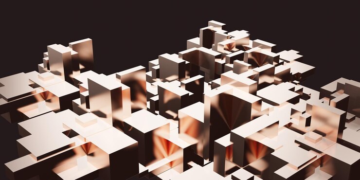 Foto ilustración 3d de geometría de resplandor de fondo abstracto