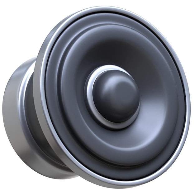 Foto ilustración 3d icono de representación subwoofer hardware de audio