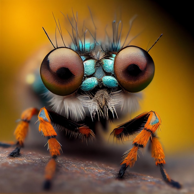 Ilustración 3D de insectos